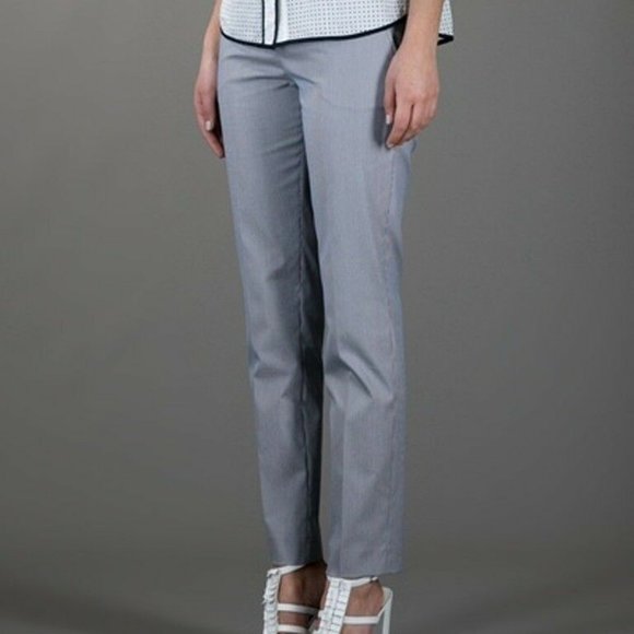 RED VALENTINO Checked SLIM FIT Trouser PANTS Grey - Picture 1 of 4